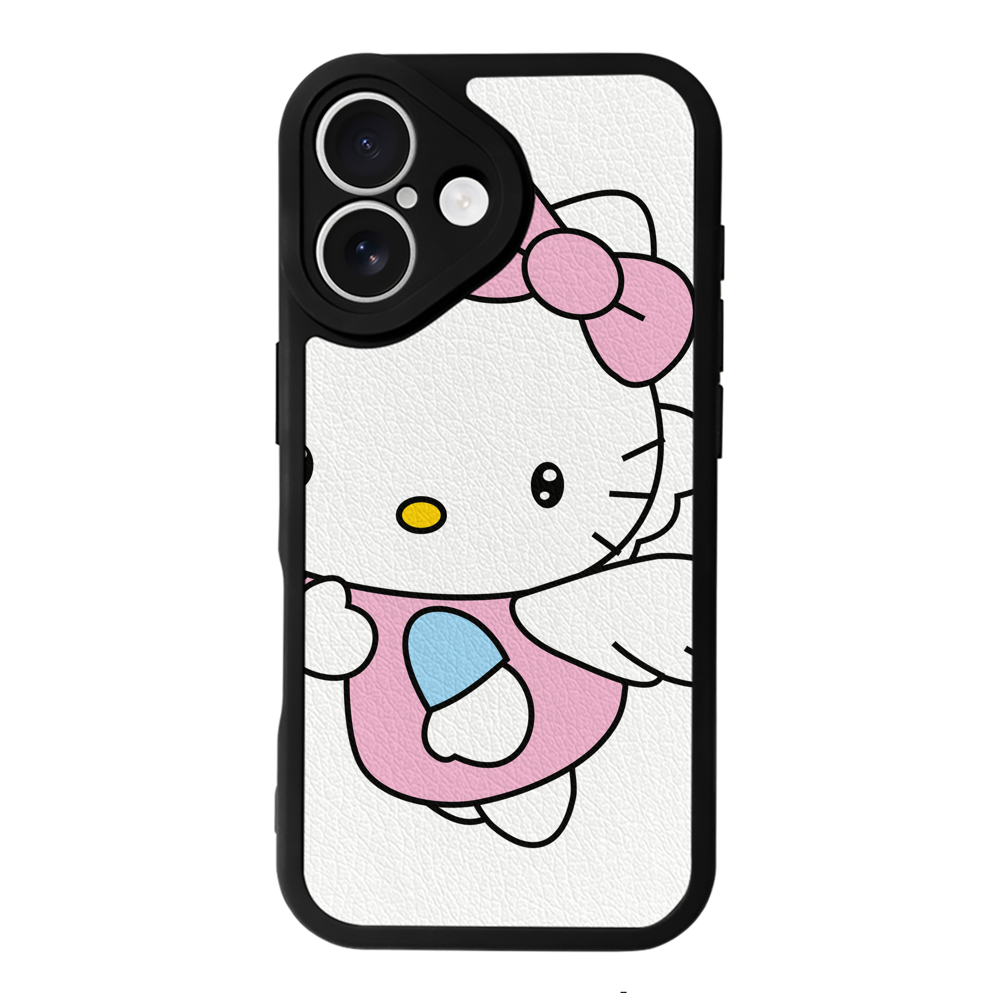 （画像用） Hello Kitty ハローキティ 【iPhone 16シリーズ対応】シリコンスマホケース（レザー調） 材質：シリコン